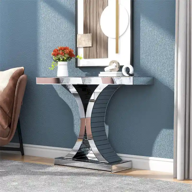 Mirrired Entryway Console Table Accent Table Sofa Table