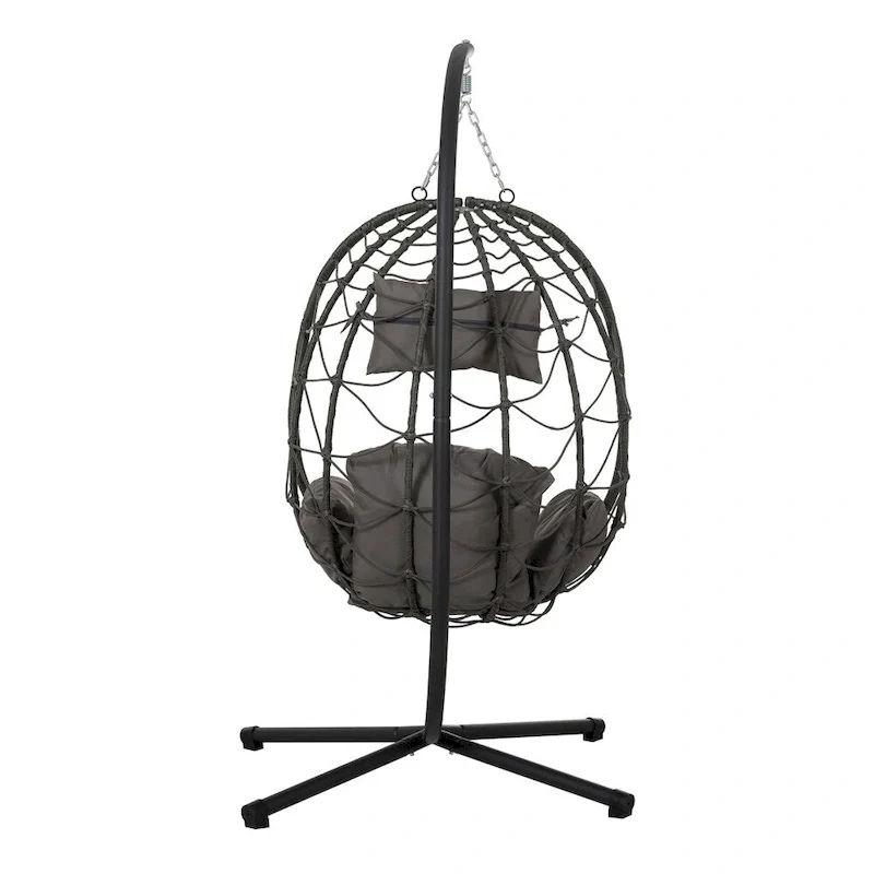 Egg Chair with Stand,Swing Chair,Patio Wicker Hanging Basket Chair