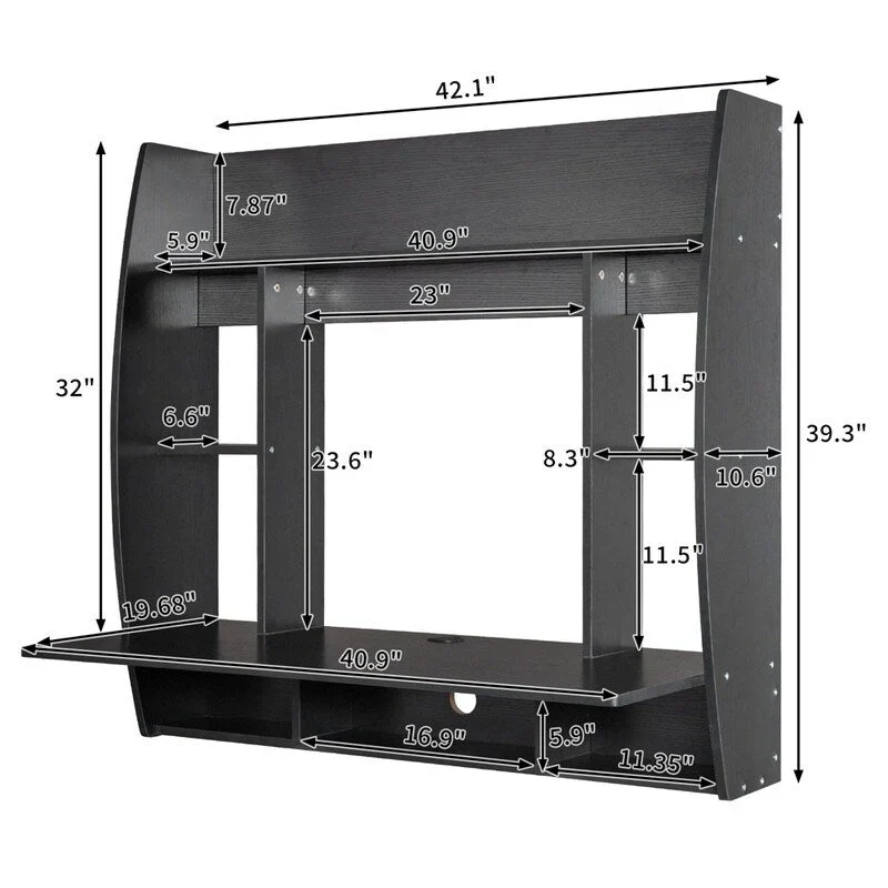 39 Exquisite Room-saving Wall Built-up Computer Desk