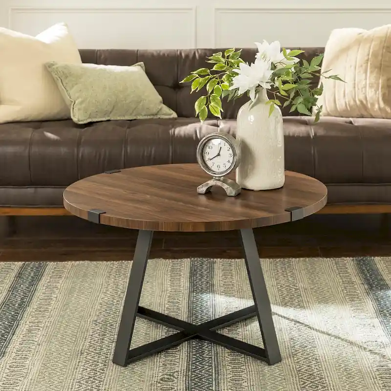 Middlebrook Designs Barnett Round Metal Wrap Coffee Table