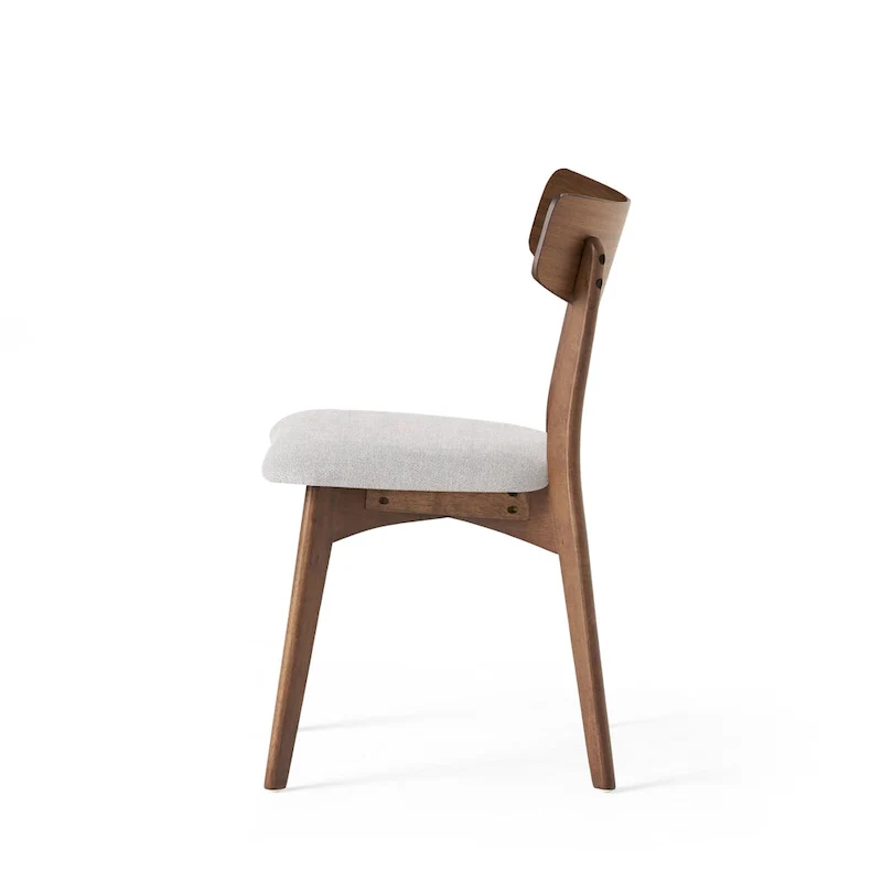 7-Piece Mid-Century Dining Set with Rectangular Table & 6 Chairs