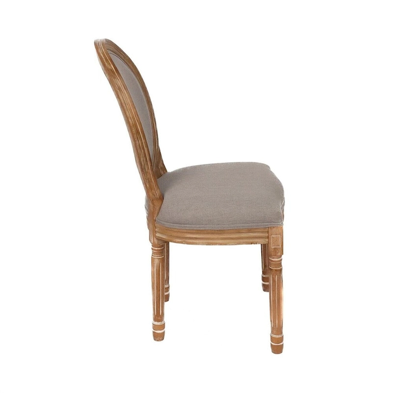 French Country Dining Chairs with Round Back Set of 2,Solid Wood Legs