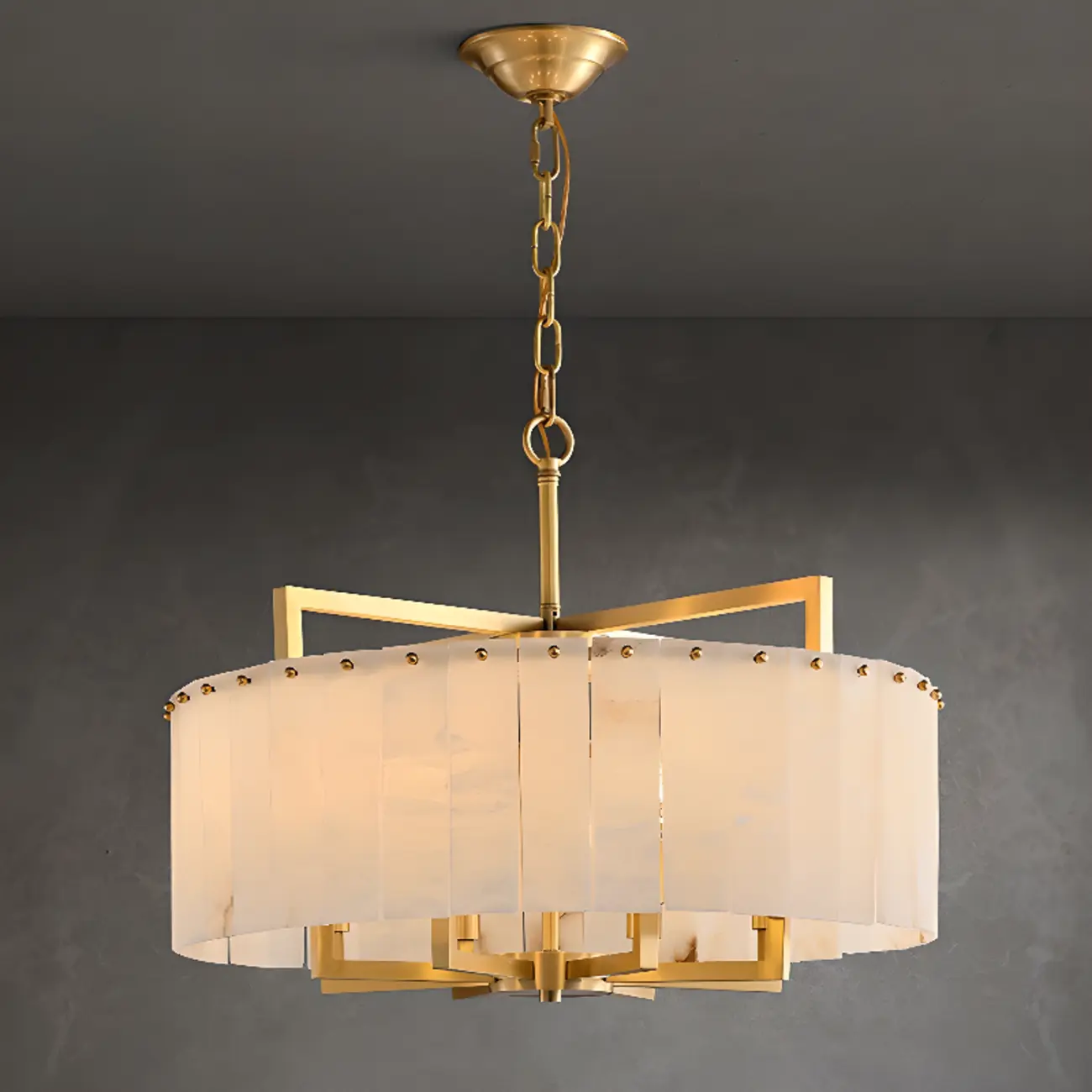 Modern Marble Round Chandelier for Luxury Interiors