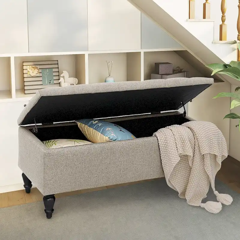 Maypex 38 in. Upholstered Storage Bench