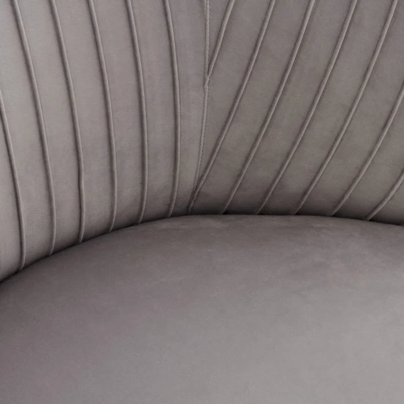 Pleated Velvet Upholstered Chaise Lounge