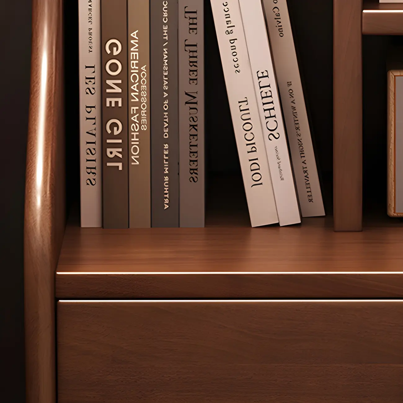 Narrow Versatile 2 Drawers Solid Wood White Nightstand