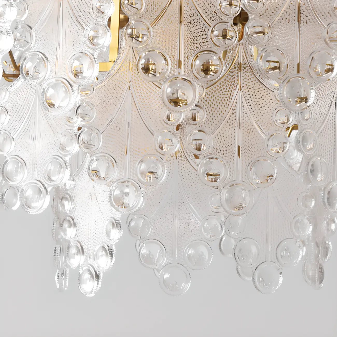 Gold Crystal Beads Chandelier with Elegant Design
