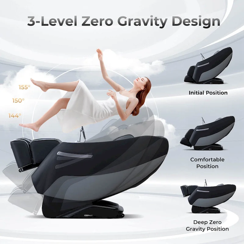 Costway Zero Gravity SL Track Full Body Massage Chair with Waist