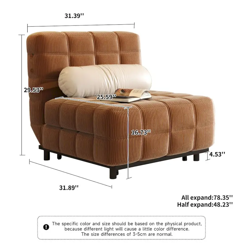 JASIWAY Convertible Sleeper Sofa Bed Chair