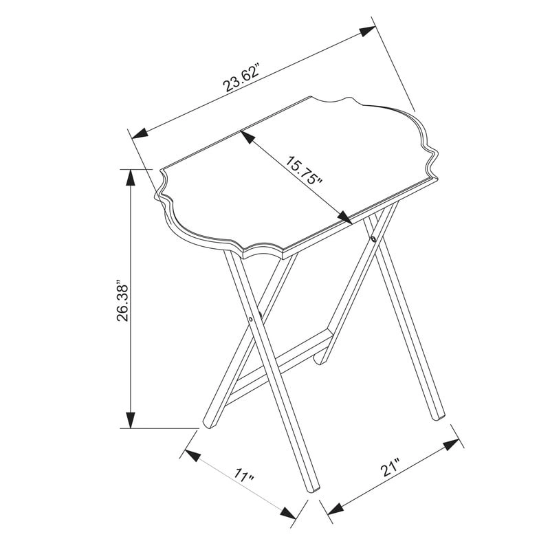 Hedda Folding Snack Tray (Set of 2)