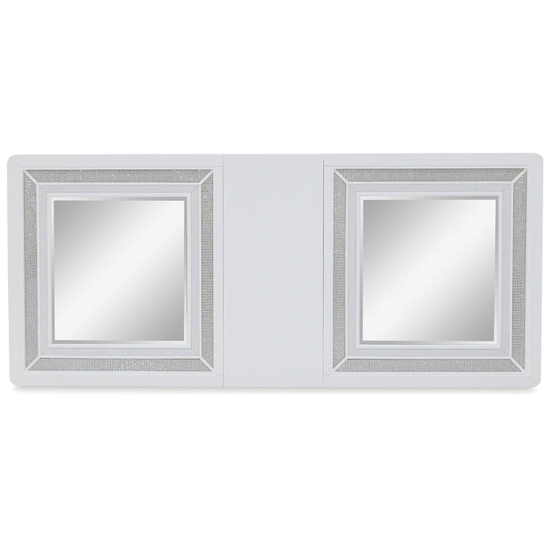 Signature Design by Ashley Chalanna White/Green Rectangular Dining Extension Table - 42W x 96D x 30H