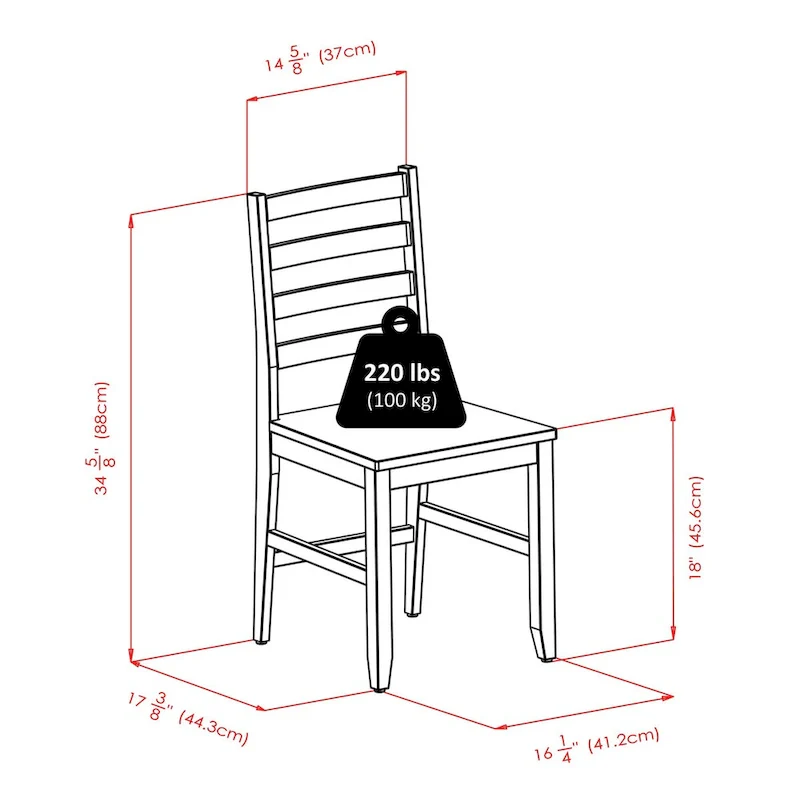 Drop Leaf Table with Ladder-back Chairs, Walnut