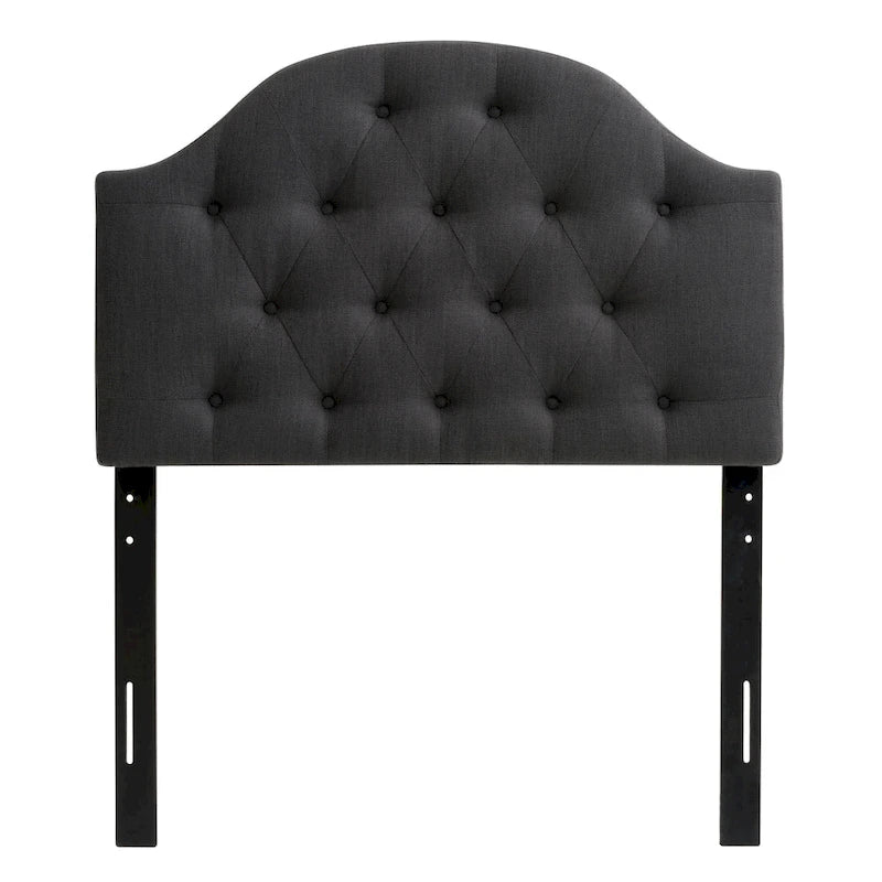Diamond Tufted Fabric Arched Panel Headboard - Twin
