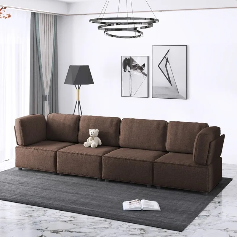 Mixoy Convertible Modular Sleeper Couch with Ottoman