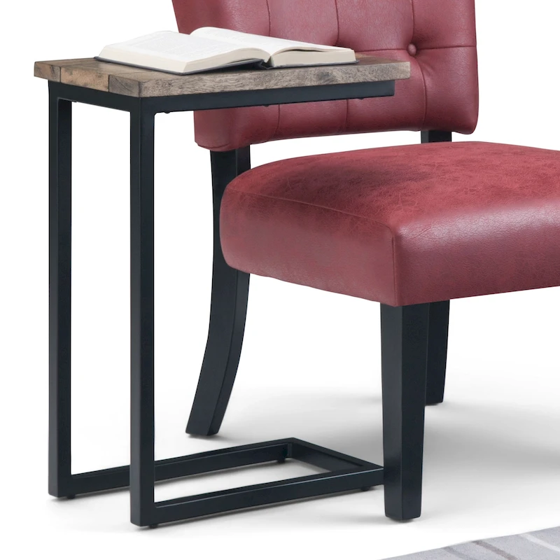 WYNDENHALL Rhonda 18 inch Wide Solid Metal Industrial C Side Table - 18 W x 10 D x 24 H
