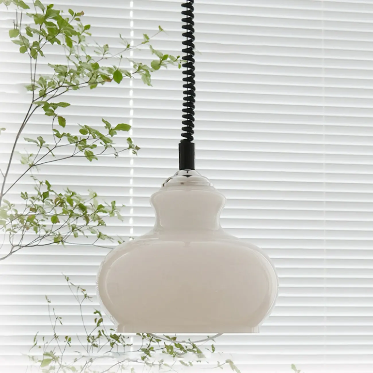 Modern Green Dome Glass Adjustable Pendant Light