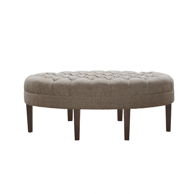 Madision Park Chase Surfboard Tufted Upholstered Ottoman with Solid Wood