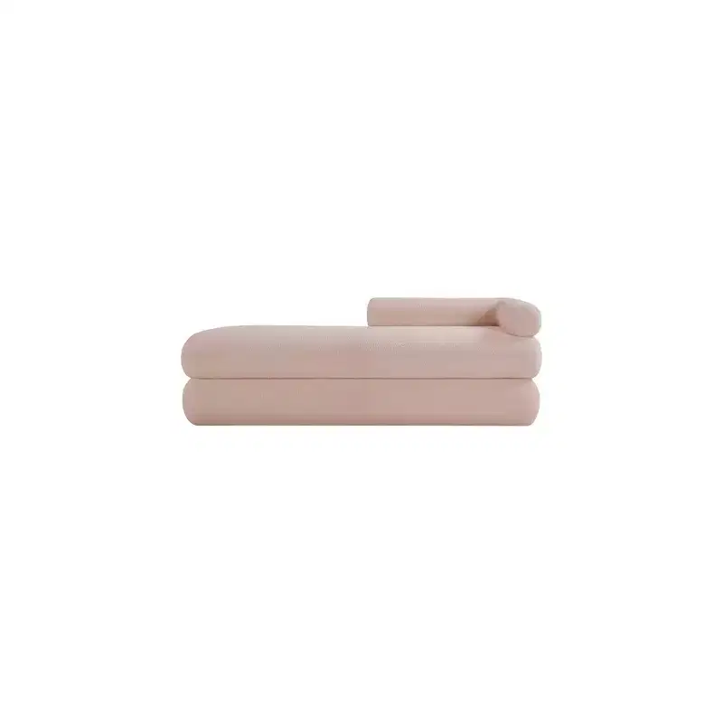 Meridian Furniture,Kennedy Faux Shearling Teddy Fabric Bench