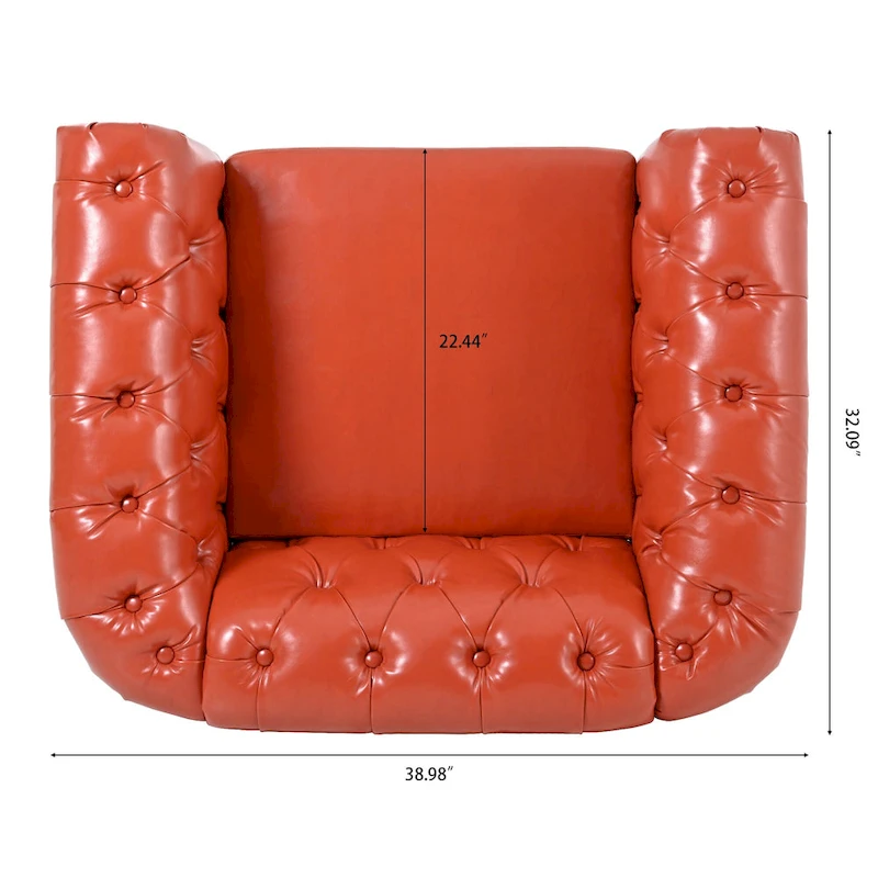 Christopher Knight Home- Winston PU Leather Chesterfield Club Chair