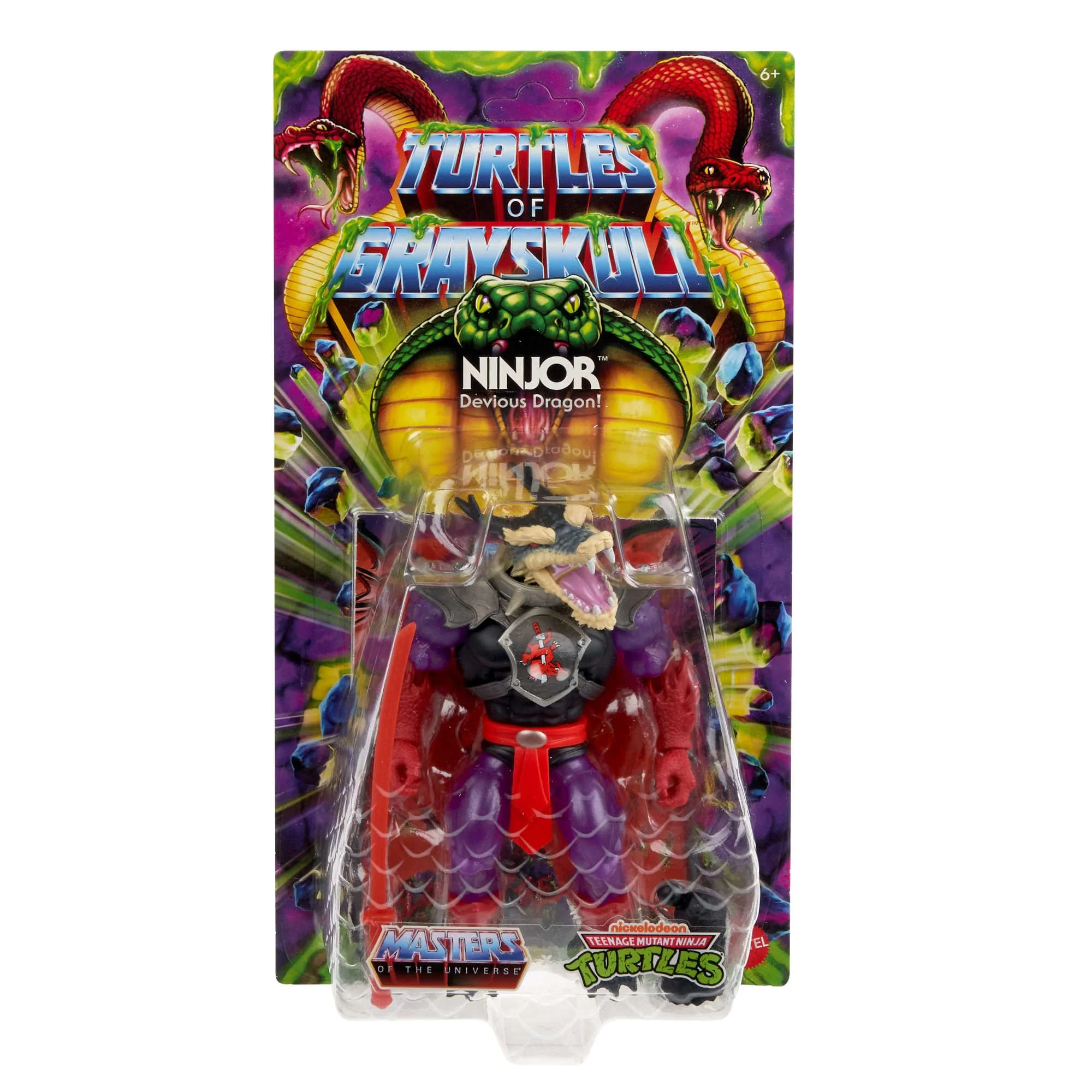 Masters of the Universe Tartarugas of Grayskull Figura de Ação Mutated Ninjor de 5.5 polegadas