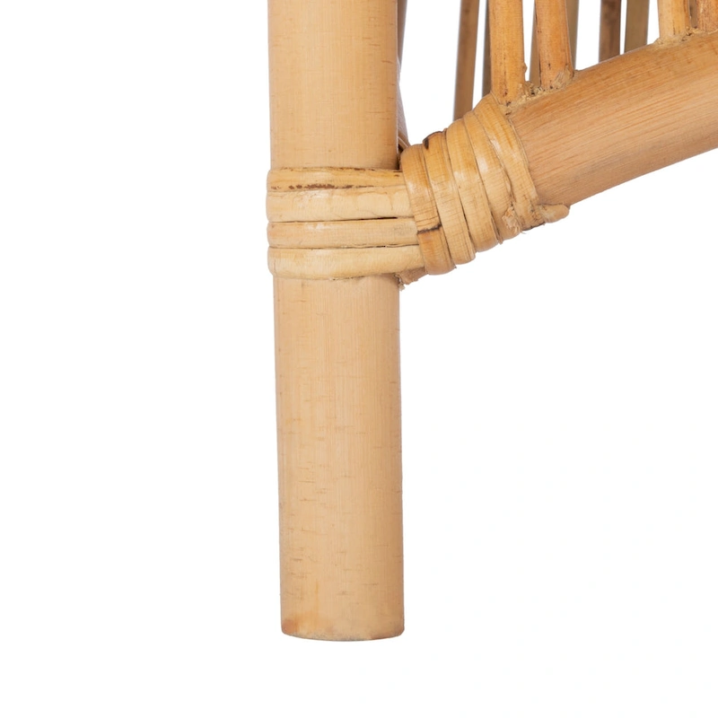 SAFAVIEH Patty Rattan Accent Chair with Cushion (Set of 2) - 19.7 W x 22.1 L x 35.4 H - 20Wx22Dx35H