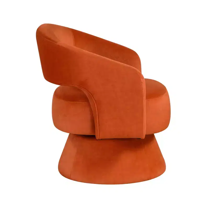 Velvet Swivel Accent Chair, 1-Seat