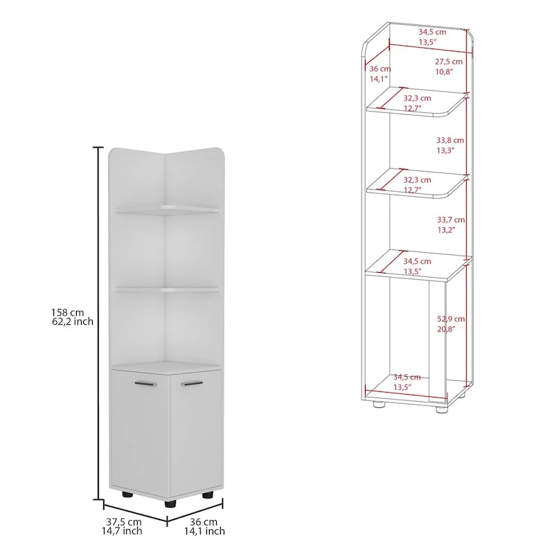 Freestanding cabinet  , One Drawer, White Finish,High quality and durable