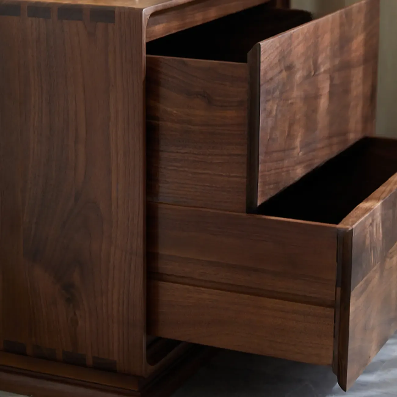 Compact Modern Wood Drawer Nightstand