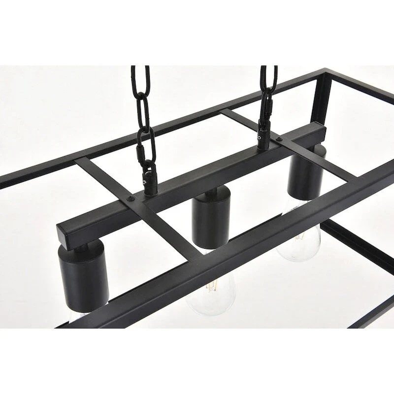 Resolute 3 light black Pendant