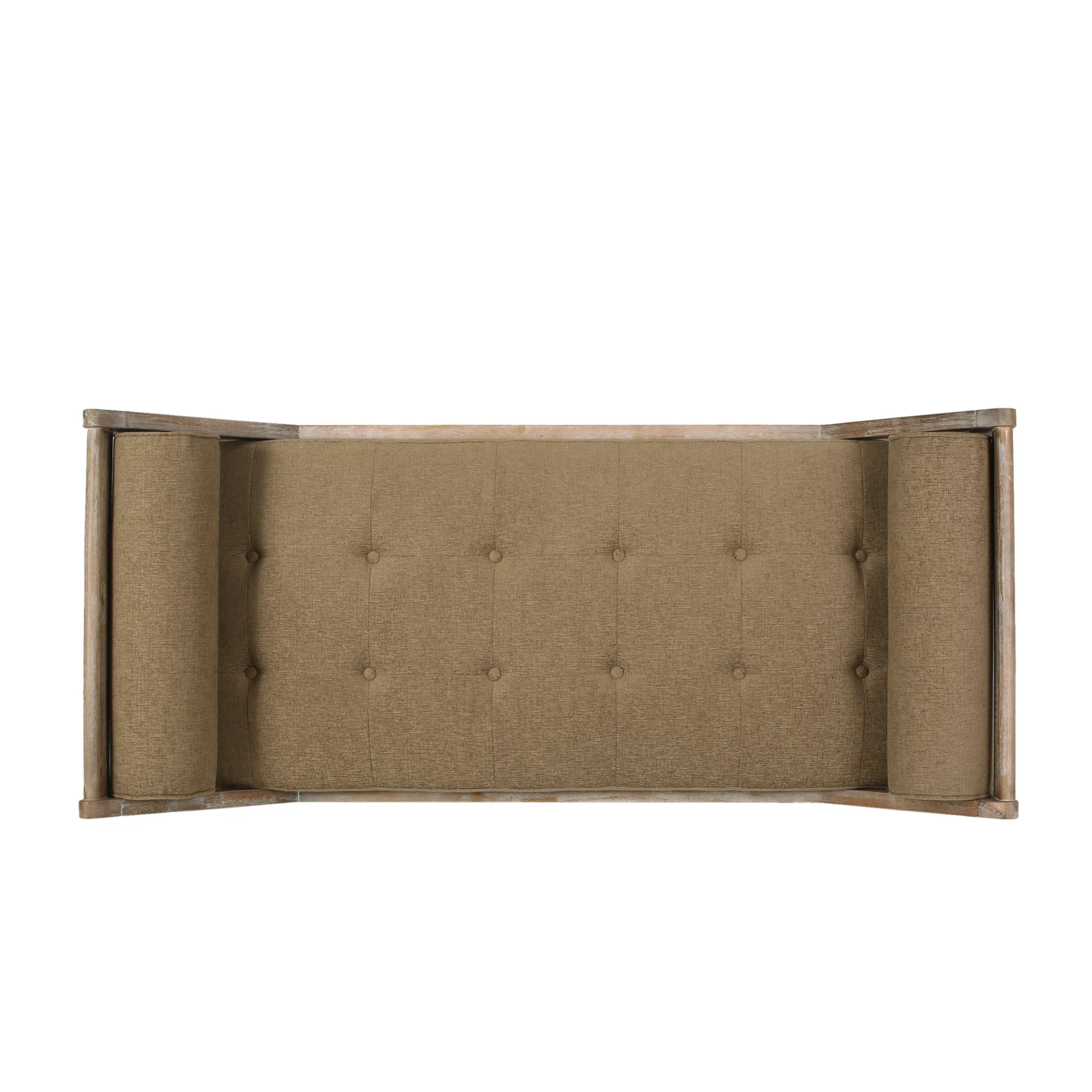 Rustic Tufted Double End Chaise Lounge with Bolster Pillows - NH171513