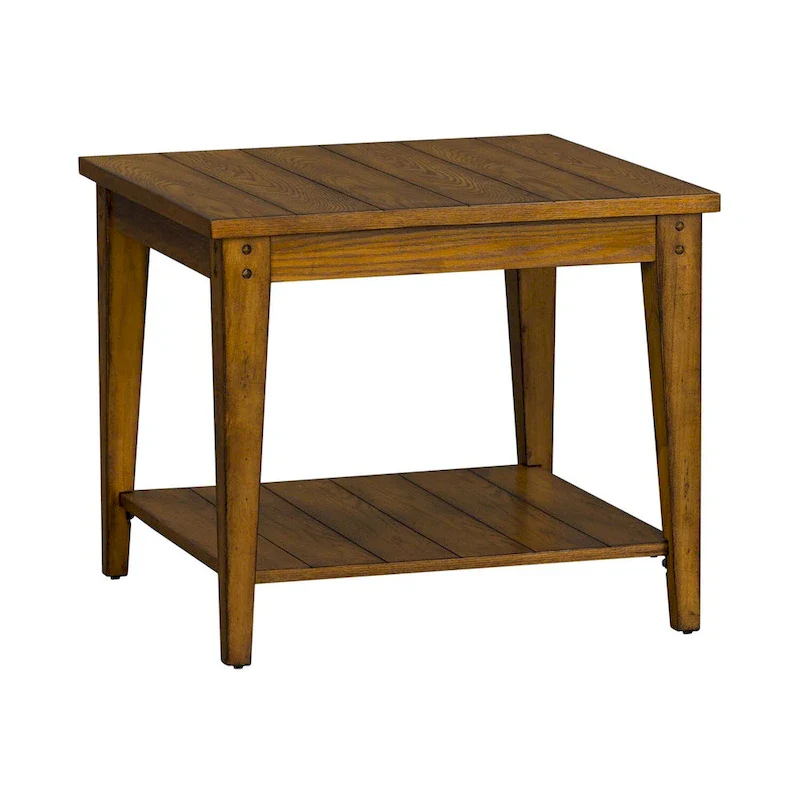 Oak Square Lamp Table
