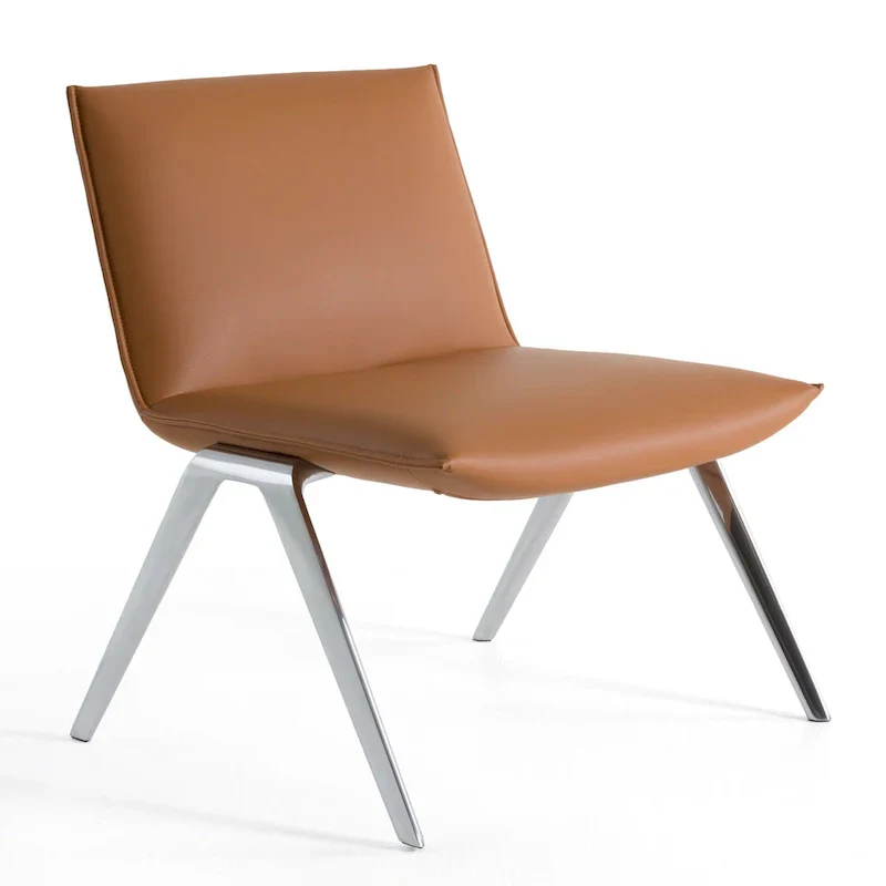 Modrest Cedric Modern Camel Vegan Leather Office Side Chair