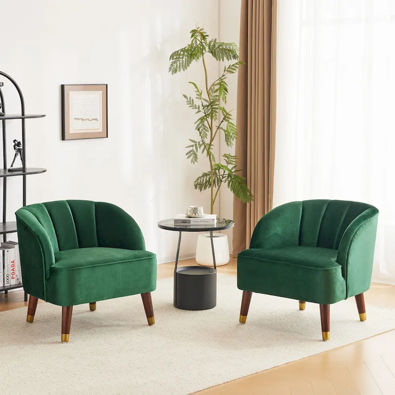 Mokena Modern Upholstered Club Chair (Set of 2) by Christopher Knight Home