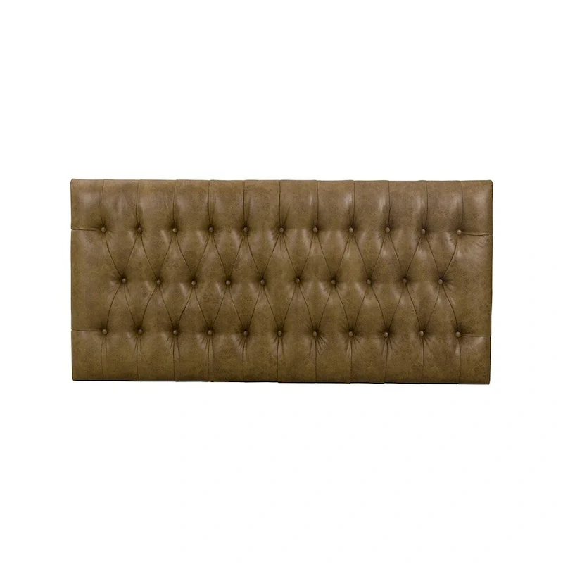 Light Brown Tufted Footstool