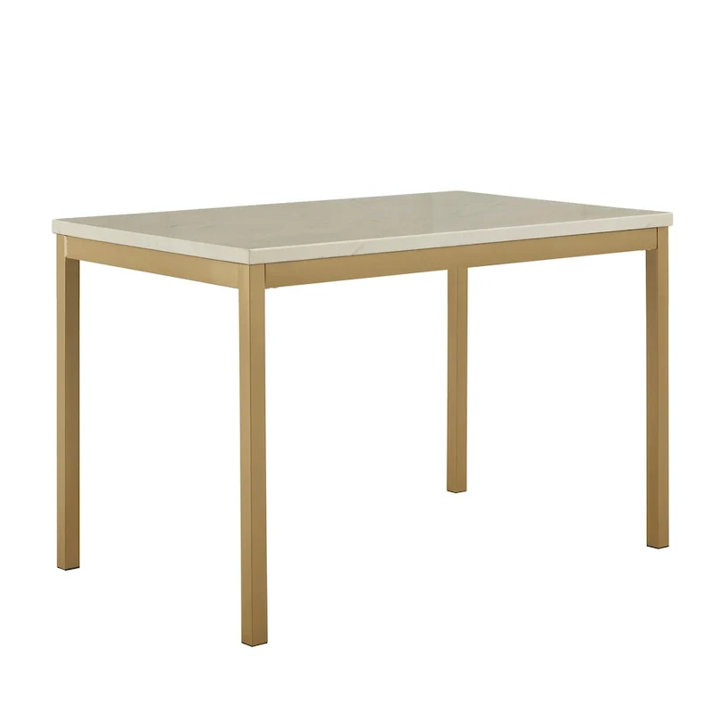 Darcy Gold with Faux Marble Top Dining Table by