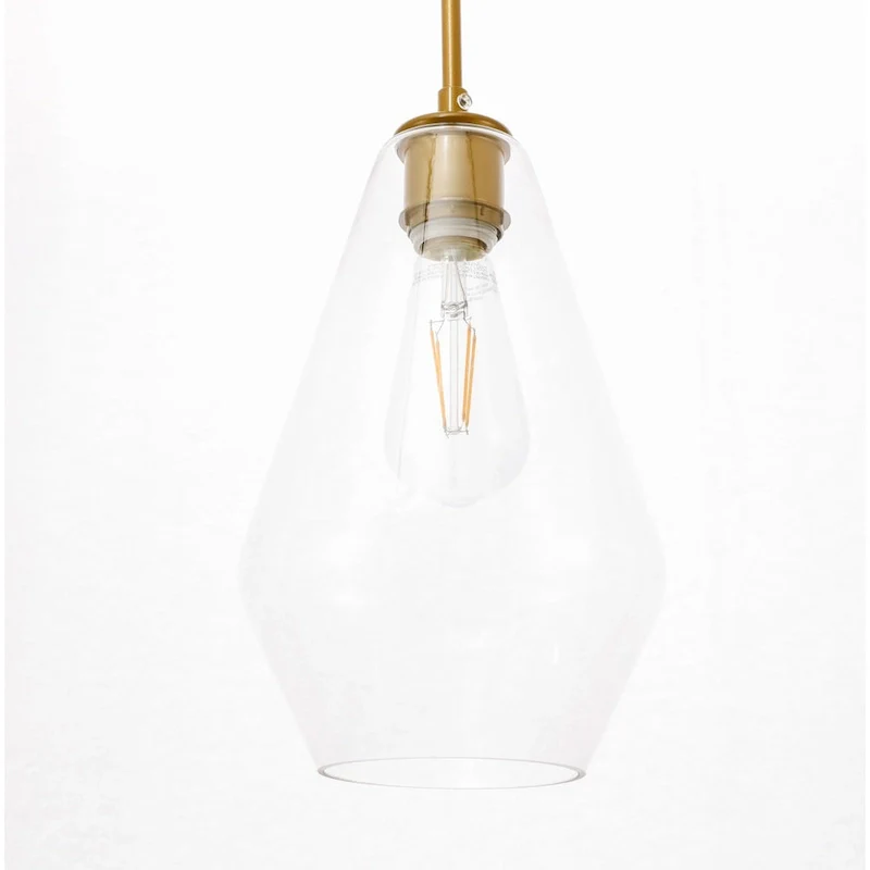 Gerald 1-light Elongated Glass Shade Hanging Pendant Light