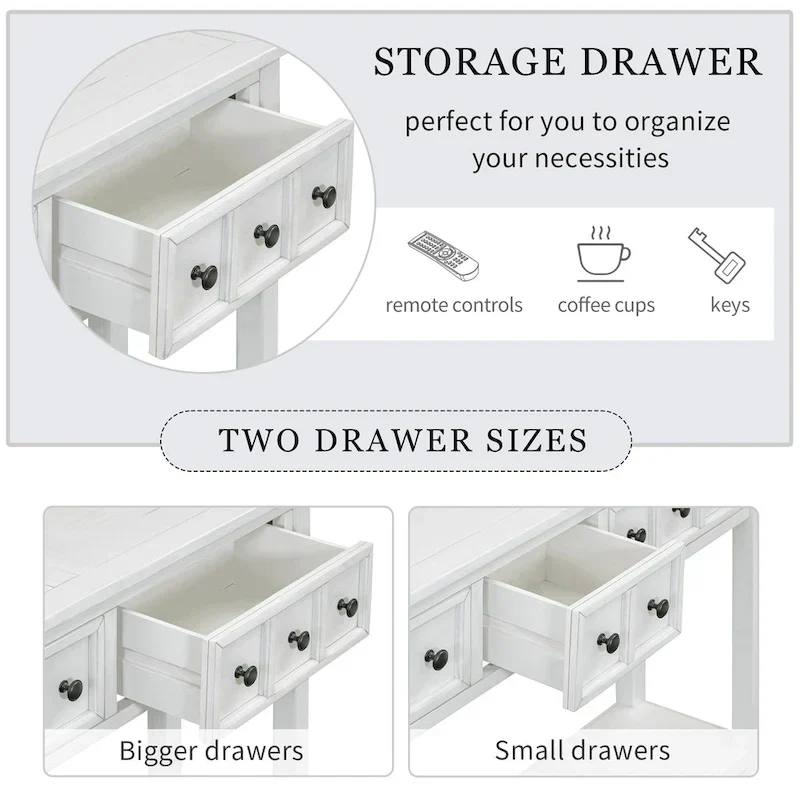 4-Drawer Entryway Console Table