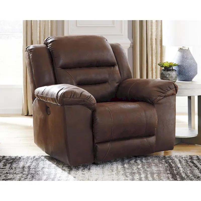 Stoneland Contemporary Power Rocker Recliner Chocolate