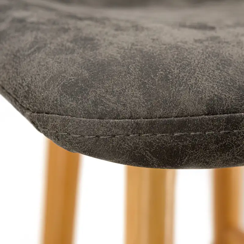 Leather Dining Chair Set of 4 With Gold Metal Legs Modern Accent Side Chair