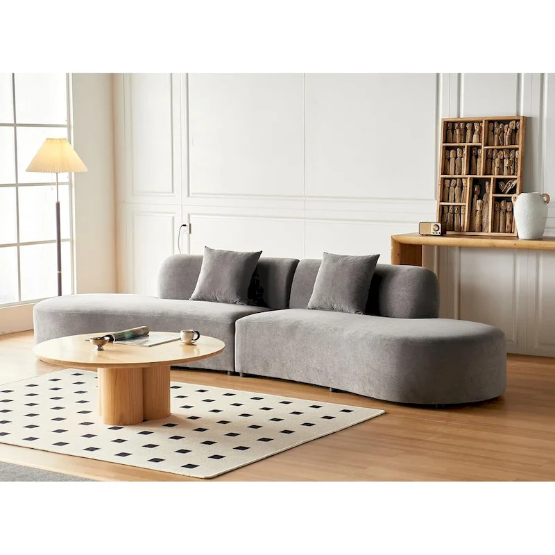 132.3 inch Large Half Moon Curved Sectional Sofa