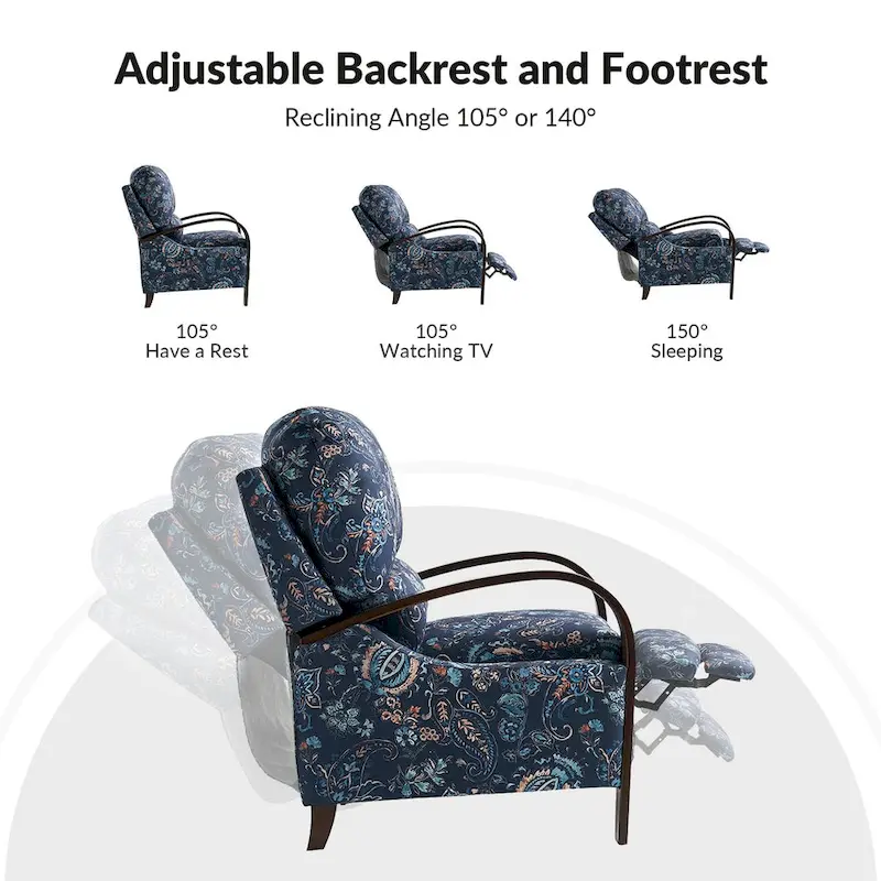 Rita Genuine Leather Manual Recliner by Hulala Home