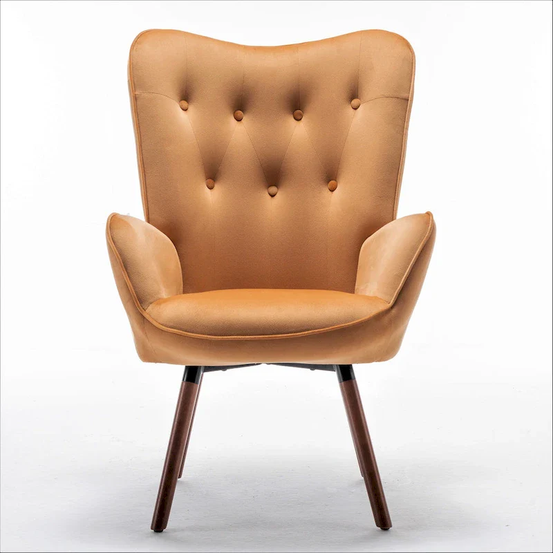 Kreedence 26.38 W Microfiber Flared Arm Accent Chair