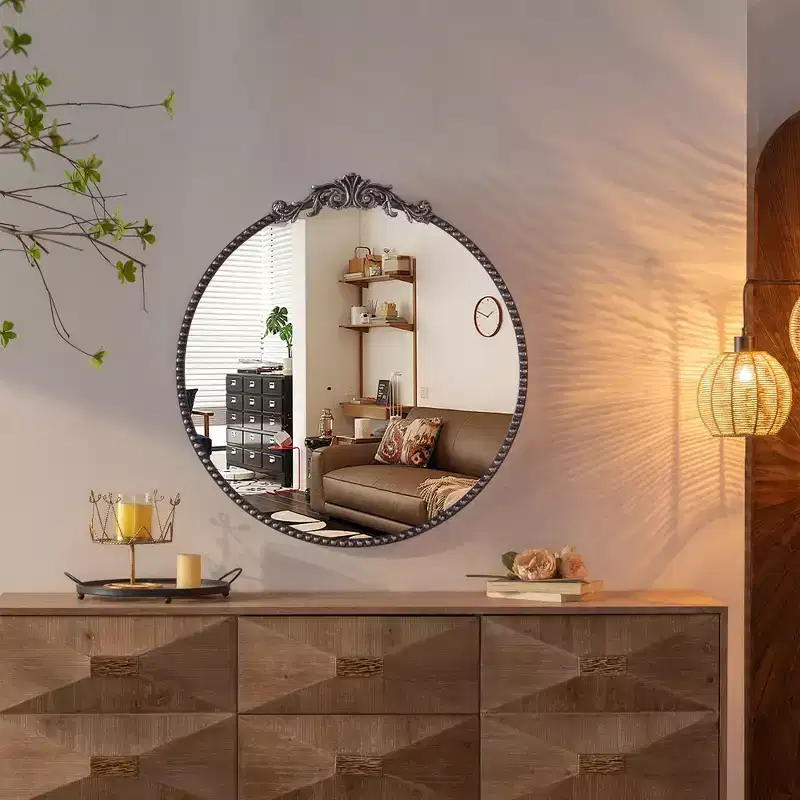 Maxax Round Metal Accent Mirror
