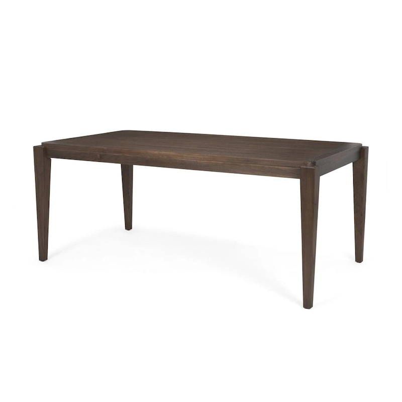 Teva Dark Brown Wood Rectangular 72 Dining Table - 72.0L x 39.0W x 30.0H