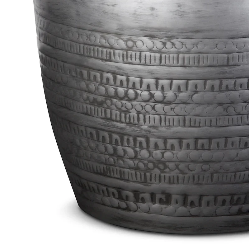 WYNDENHALL Jean 15 Wide Tribal Pattern Metal Accent Table & Assembled - 15w x 15 d x 20 h