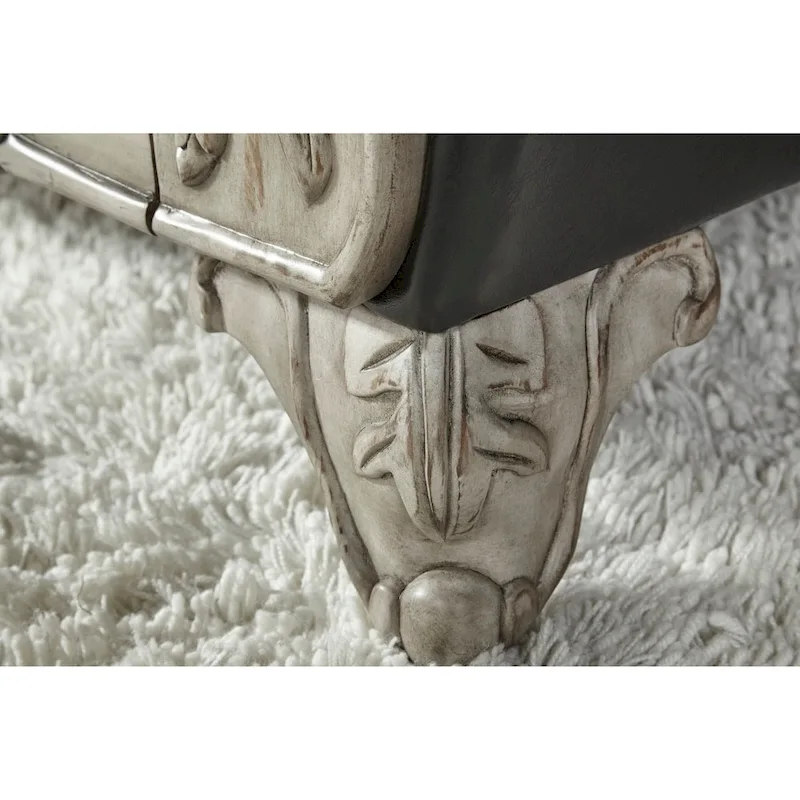 Roundhill Furniture San Marino 2-Tone Fabric Wooden Frame Sofa and Loveseat with 3 Tables Set in Ebony