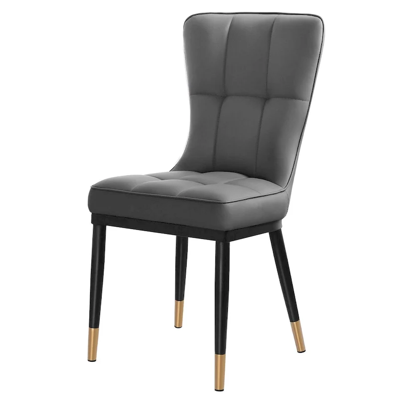 Upholstered Dining Chairs Set of 2 with Metal Legs