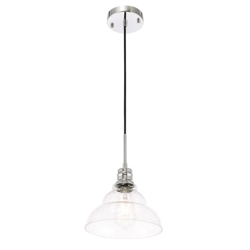 Caressa 8.5-Inch 1-Light Clear Seeded Glass