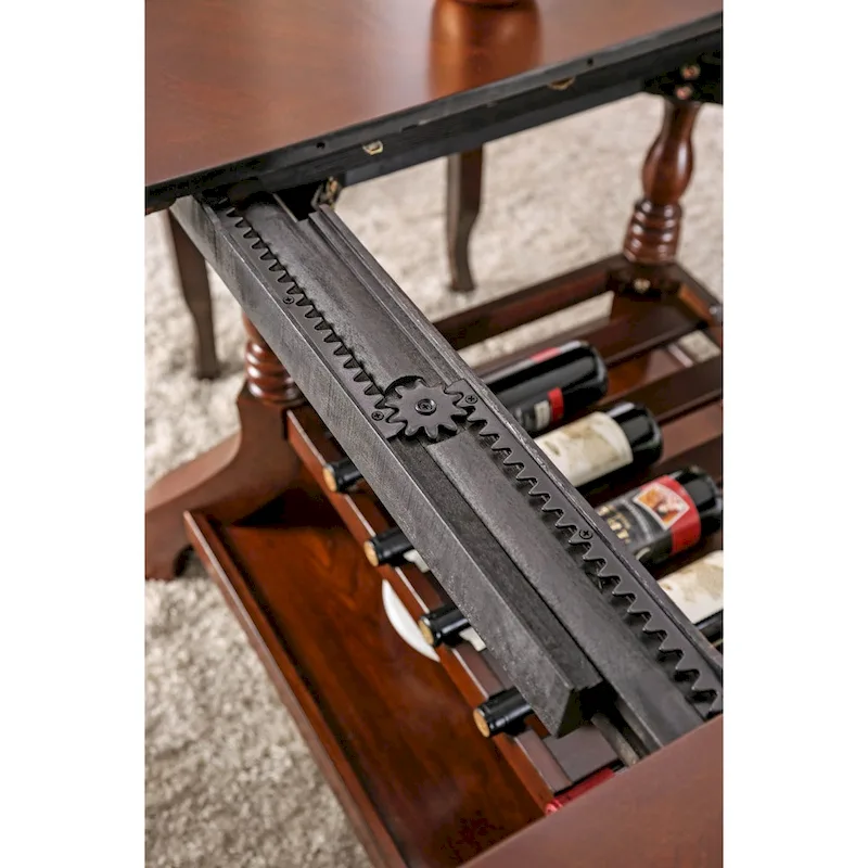 Furniture of America Coso Cherry 78-inch Wood Expandable Dining Table