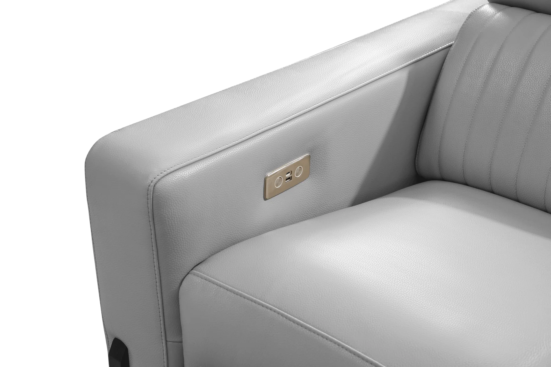 Cameron Leather Match Reclining Sectional